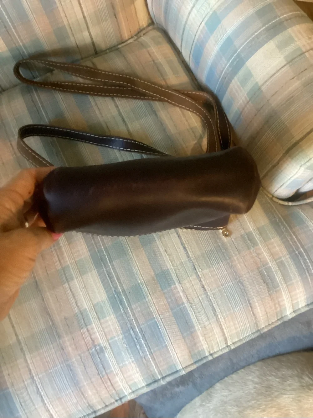Portland Leather Goods Brown Zip Crossbody Full Grain Leather